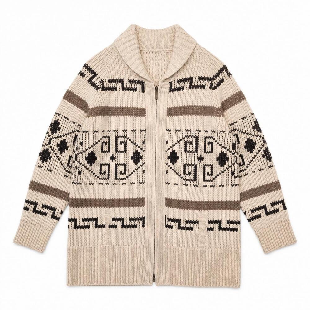 NEW PENDLETON unisex - westerly long cardigan in camel brown